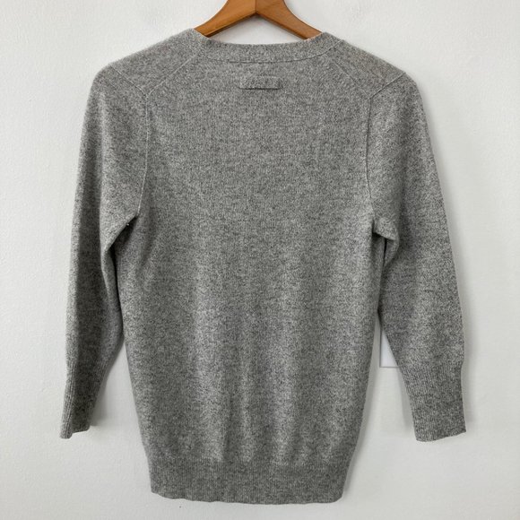 J. Crew 100% Cashmere V-neck Cardigan Grey - Picture 2 of 5